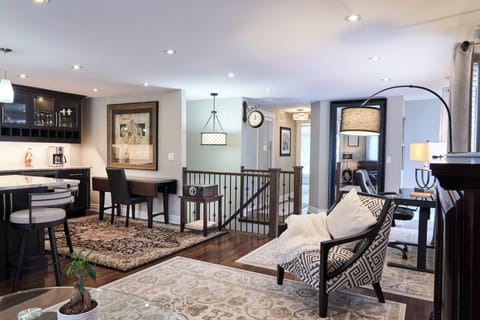 Open Concept Kitchen, Dining Area & Living Area on Upper Level