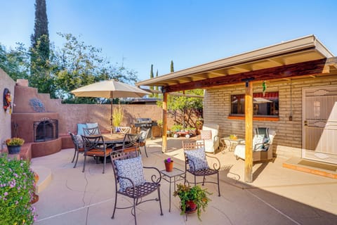 Large Patio | Gas Grill | Dining Area | Outdoor Fireplace