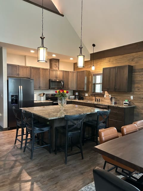 Large, roomy kitchen for making meals together.