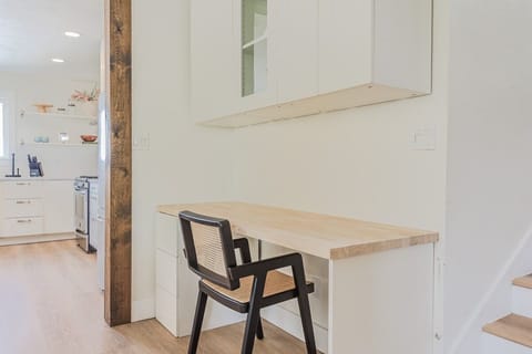 Get productive in this quiet, well-lit desk space—ideal for remote work.