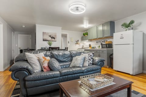 Spacious living room has plenty of room for you to relax & enjoy a night in!