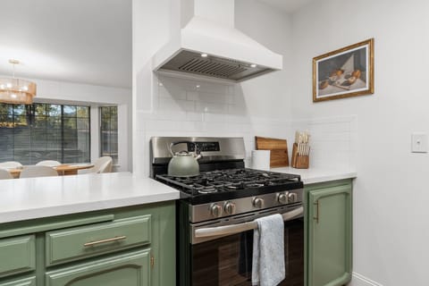 Brand new appliances, including a propane stove