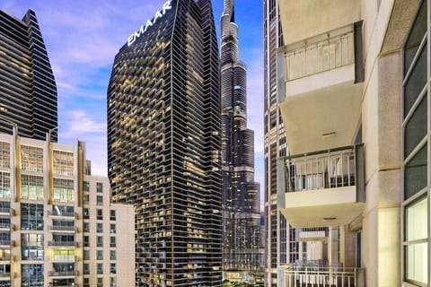 Stunning City View: Enjoy breathtaking sights of the Burj Khalifa from your private balcony!