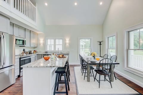 Open kitchen and dining