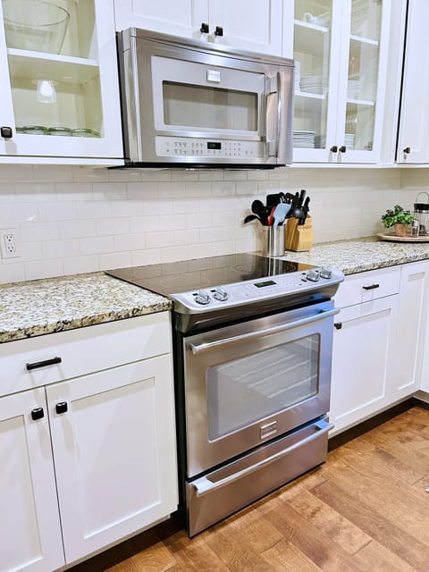 High end, stainless steel appliances