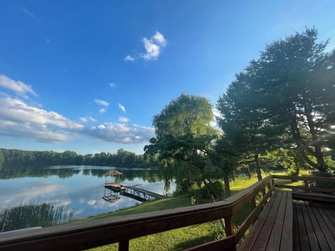 Large deck to relax and enjoy the beautiful view on.
