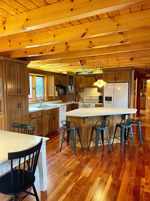 There is plenty of room inside and outside to eat. 