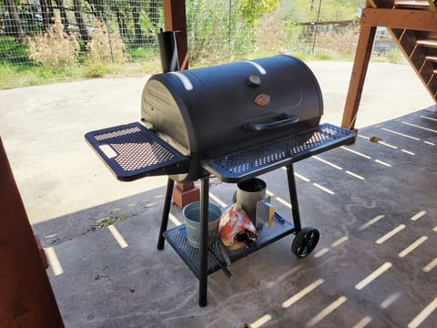 Feel free to use the charcoal grill.