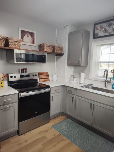 Lots of storage and well equipped kitchen