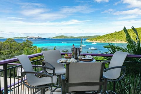 Your corner wrap around balcony has beautiful harbor views