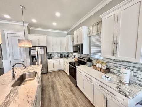 Plenty of counter space and stainless steel appliances