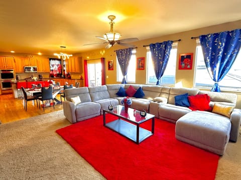 Living room with a plush, ultra-comfy sectional couch—perfect for lounging and relaxation