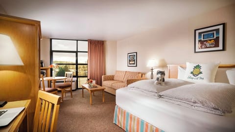 Unwind in a spacious room with cozy seating and views.