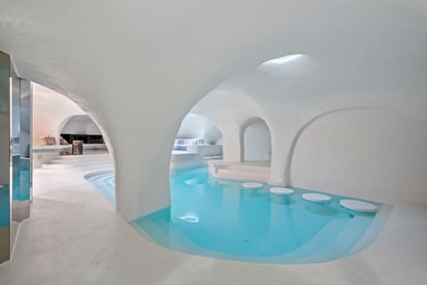Indoor grotto area with pool space.