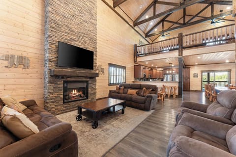 The spacious open-concept great room is perfect for all your family and friends!