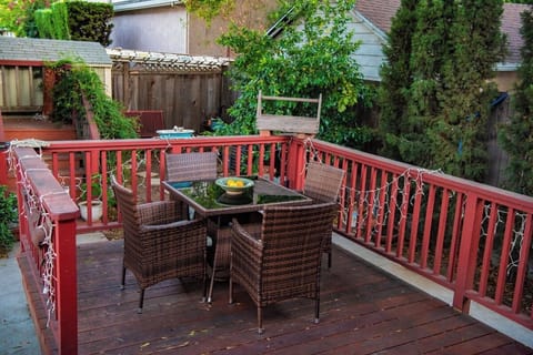 Back patio off kitchen.