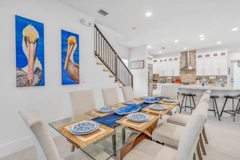 Main dining area and kitchen