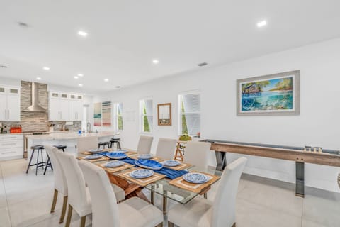 Main dinning area with shuffle board