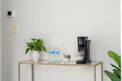 Coffee station in master bedroom
