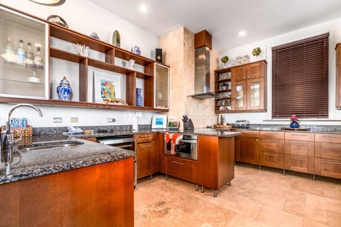 The spacious, well-appointed kitchen.