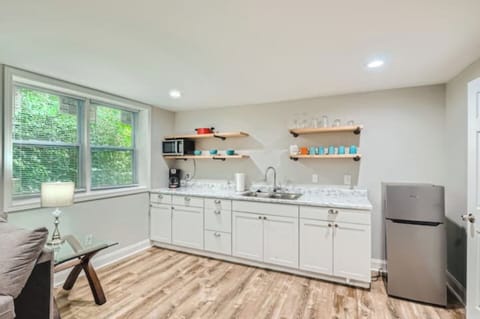 A kitchenette in the second living room, providing convenience!
