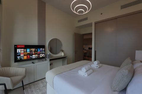 Bedroom with small desk for work or study