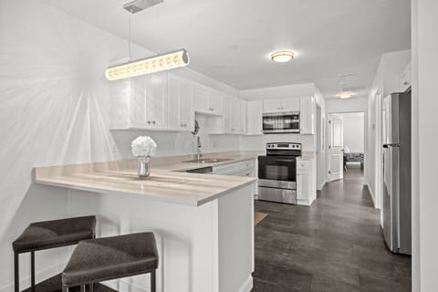 Open kitchen with island