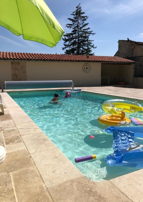 Pool fun in the enclosed pool garden