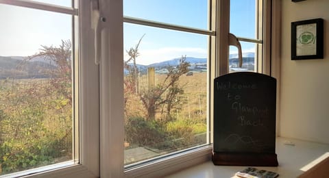 View of mountains from the kitchen