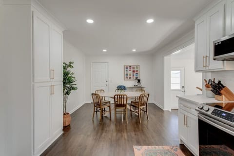 The dining room (which seats 6) is off of the kitchen.