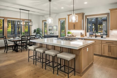 Wine Down: - Seating for 4 at the oversized island.