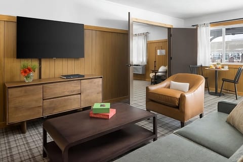 Relax on the sofa with big-screen entertainment and room to spread out.