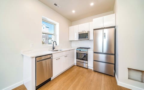 Modern kitchen with sleek appliances