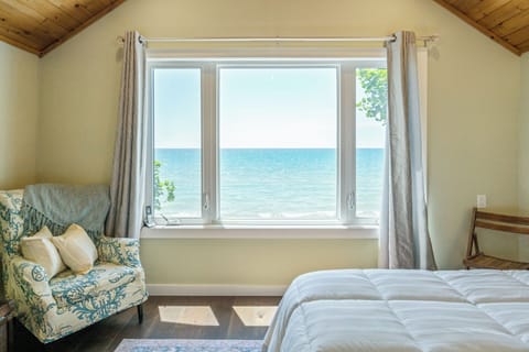 Master suite with stunning waterfront view