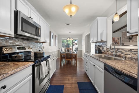 Kitchen opens into the dining room