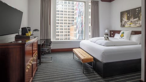 Settle in with a spacious layout, desk, and big windows.