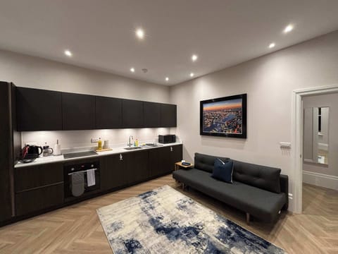 The sofa in the living area turns into a double bed 