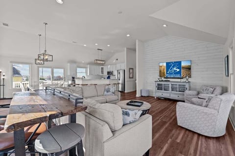 Top-Level Living Room with Deck Access