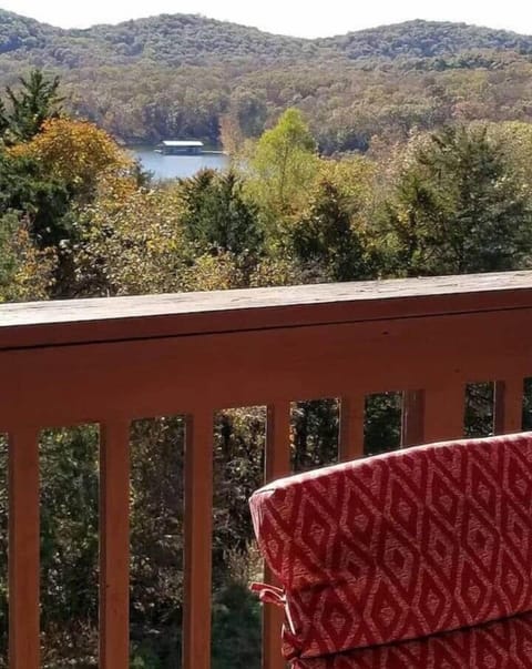 Beautiful back deck with scenic view.