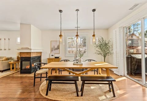The dining table comfortably seats 8, making it perfect for family meals or gatherings with friends.