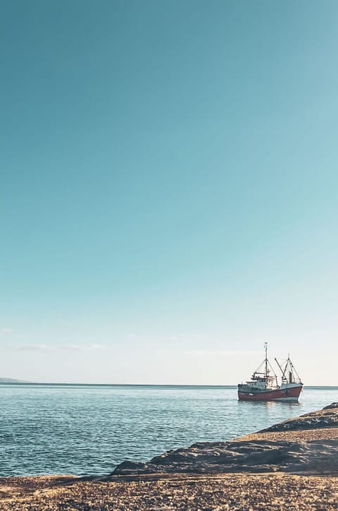 Blue, Boat, Horizon, Sea, Watercraft, Ocean, Coast, Ship, Sound, Beach