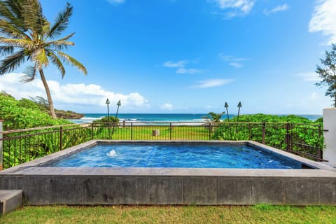 Take a dip in the serene infinity pool with unobstructed views of the blue horizon.