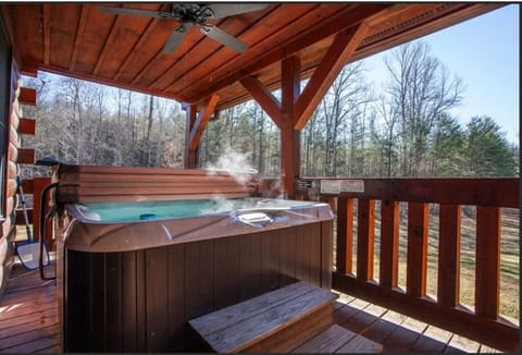 Relax in the hot tub after a day of exploring