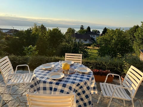 Dinners on the terrace (there's a larger table, not pictured, that seats 8)