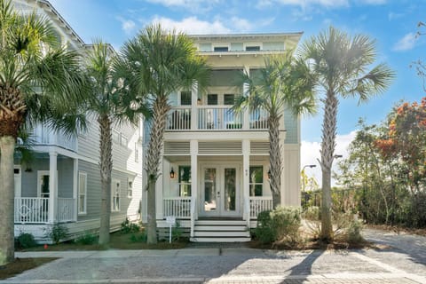 Exterior views of the home at the end of a quiet street
