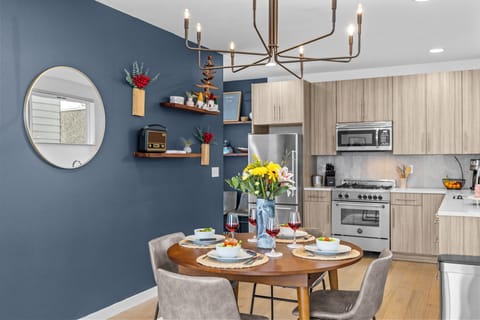 Enjoy the luxury of dining in with use of the fully stocked kitchen