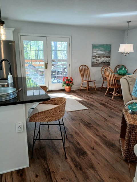 French doors leading to the deck