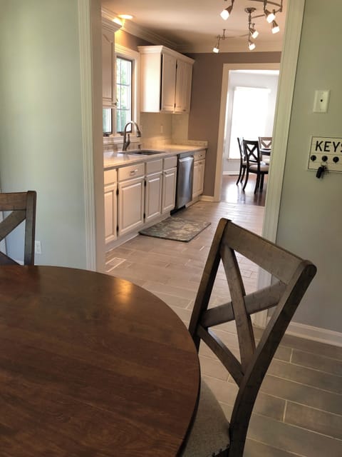 The breakfast room provides a casual setting for dining