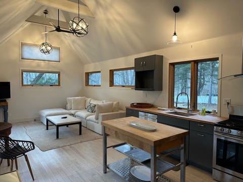 Cottage open living room/kitchen 