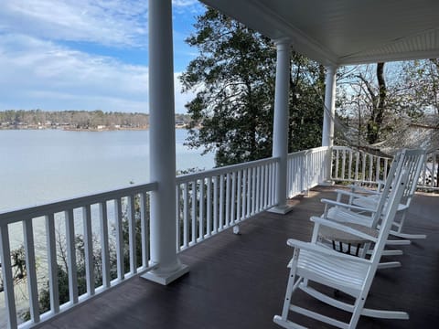 Seven rockers and a hammock for your enjoyment. Big water views!